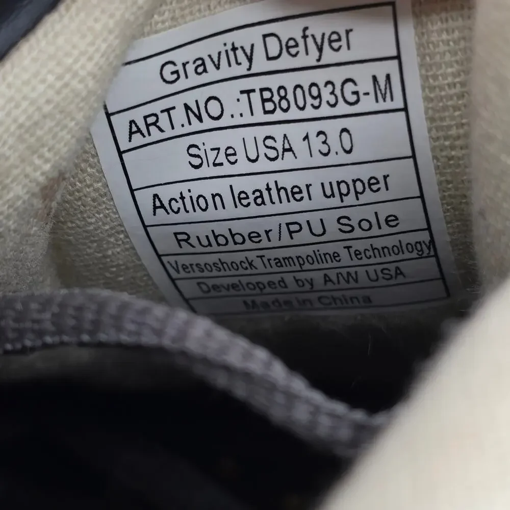 Gravity Defyer Gdefy Shoes Men's 13 M Gray Leather Walking Orthopedic Sneakers